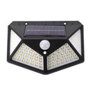 Luz Solar LED 100 con Sensor de Movimiento PIR – Lámpara Exterior Impermeable IP65 para Jardín y Pared